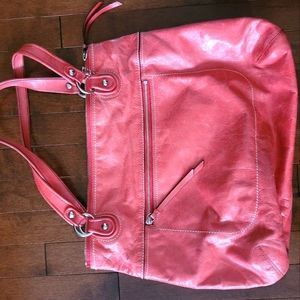 COACH coral shoulder purse